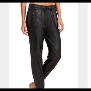 NWOT athlete Derek Lam Leather Jogger pants