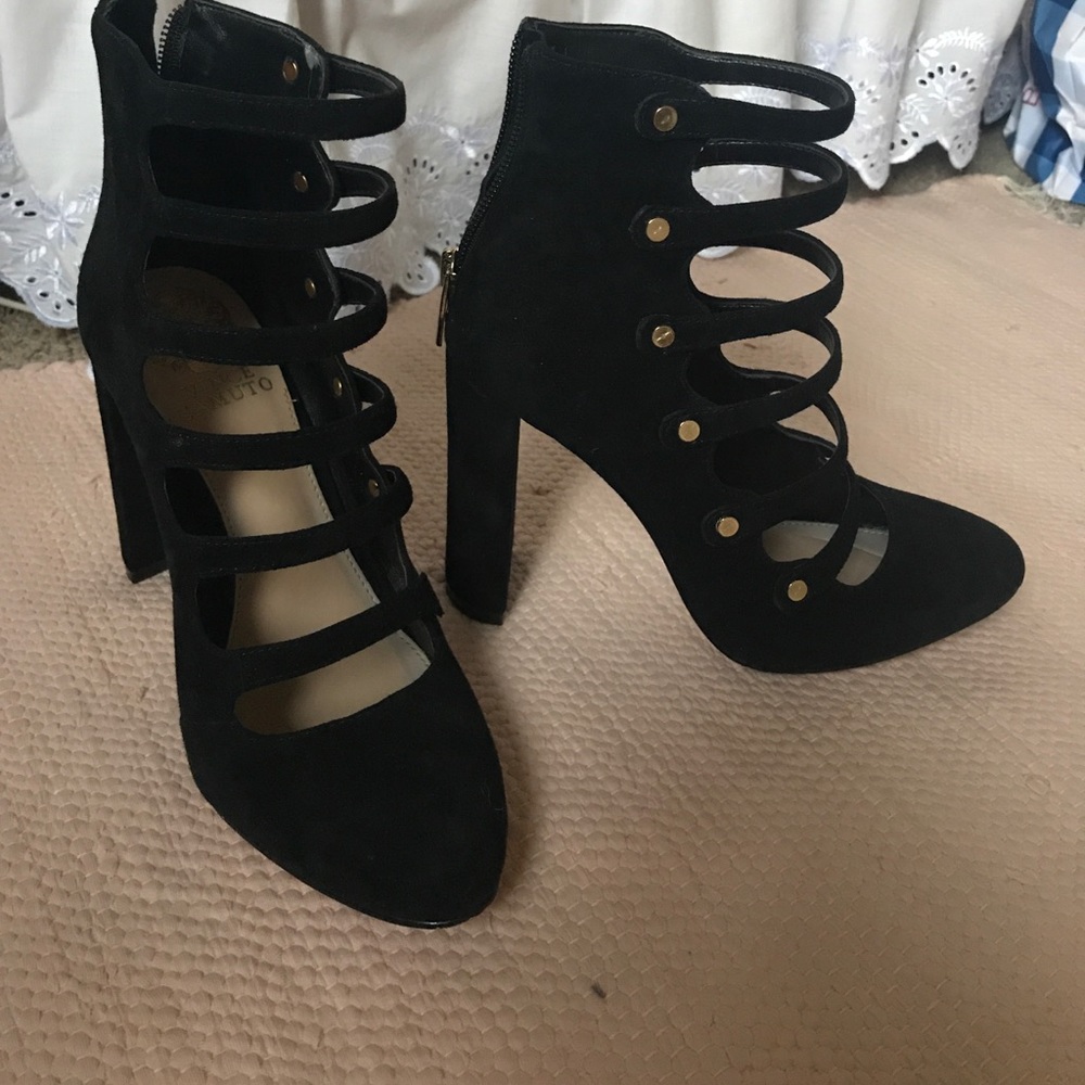 Fabulous Vince Camuto suede, strappy heels,