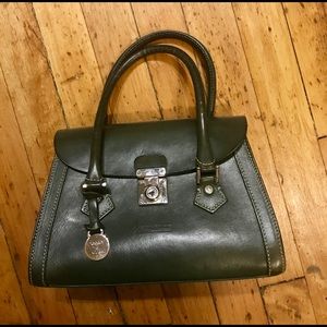 Dooney & Bourke green leather small satchel purse