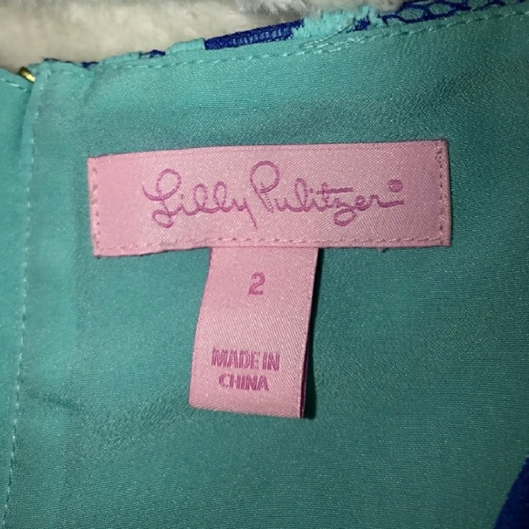 Blue lace dress - Lilly Pulitzer size 2 - Picture 3 of 3