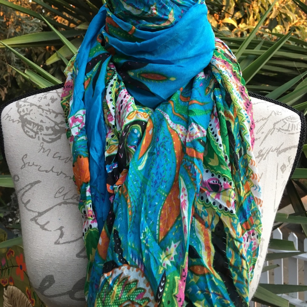 New! Bohemian Blue Wrap - Picture 2 of 6