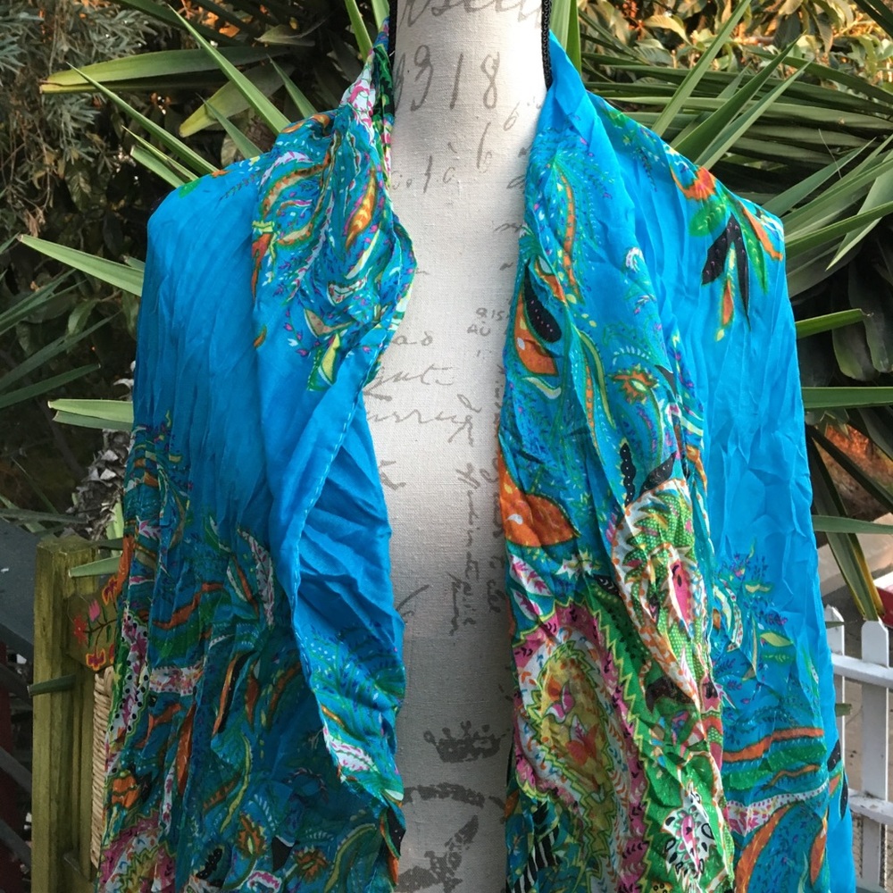 New! Bohemian Blue Wrap - Picture 4 of 6