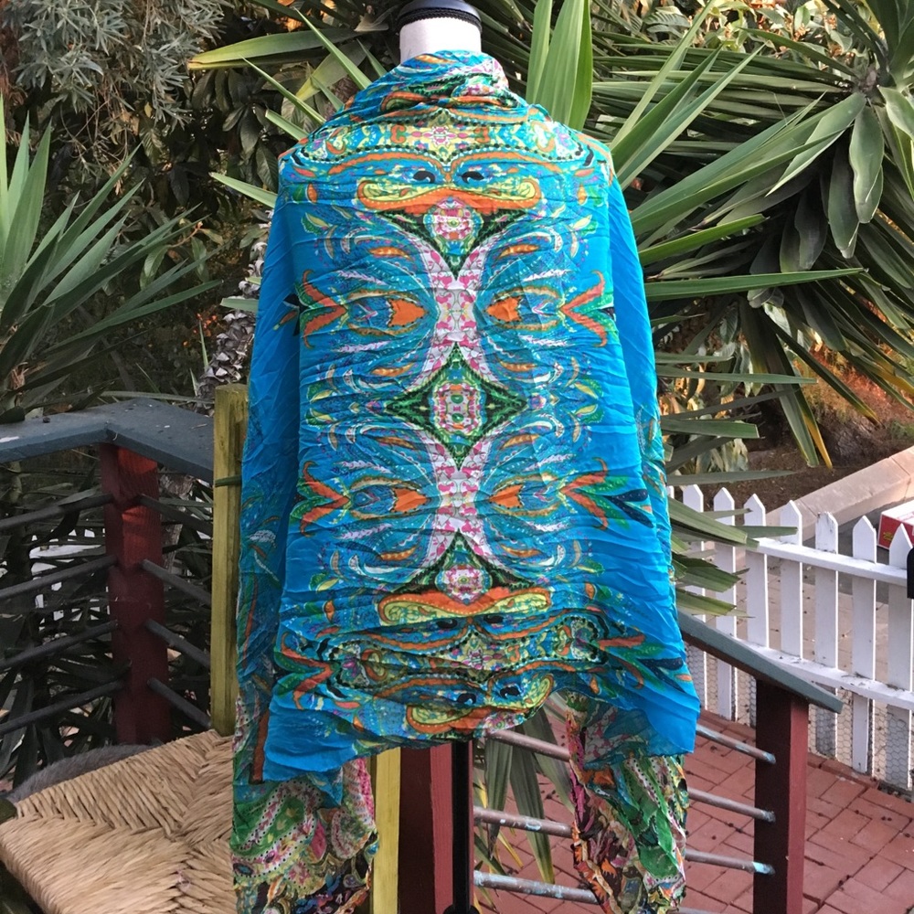 New! Bohemian Blue Wrap - Picture 5 of 6