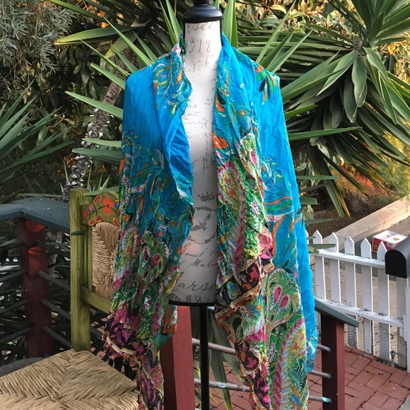 New! Bohemian Blue Wrap - Picture 3 of 6