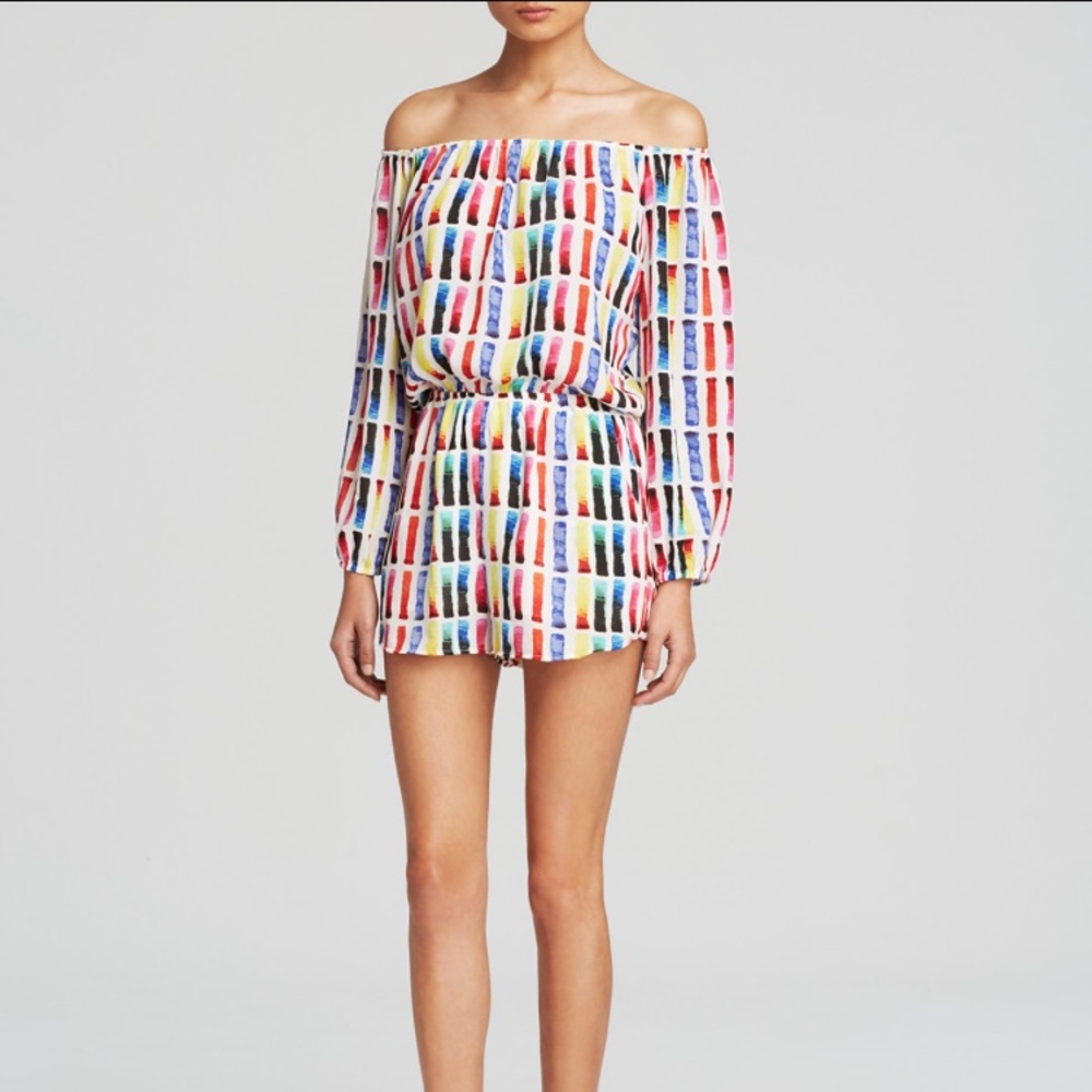 [Aqua Bloomingdales] Off Shoulder Romper