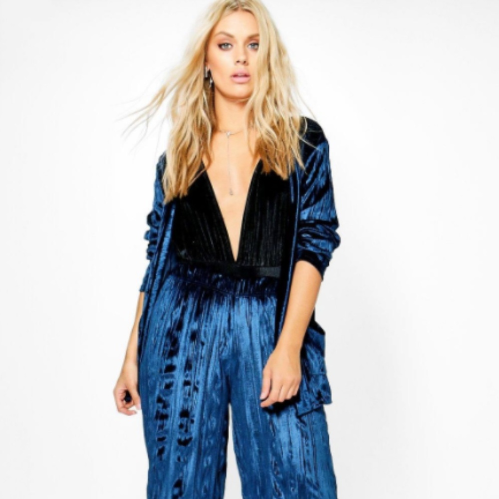 Boohoo Velvet Pants + Jacket