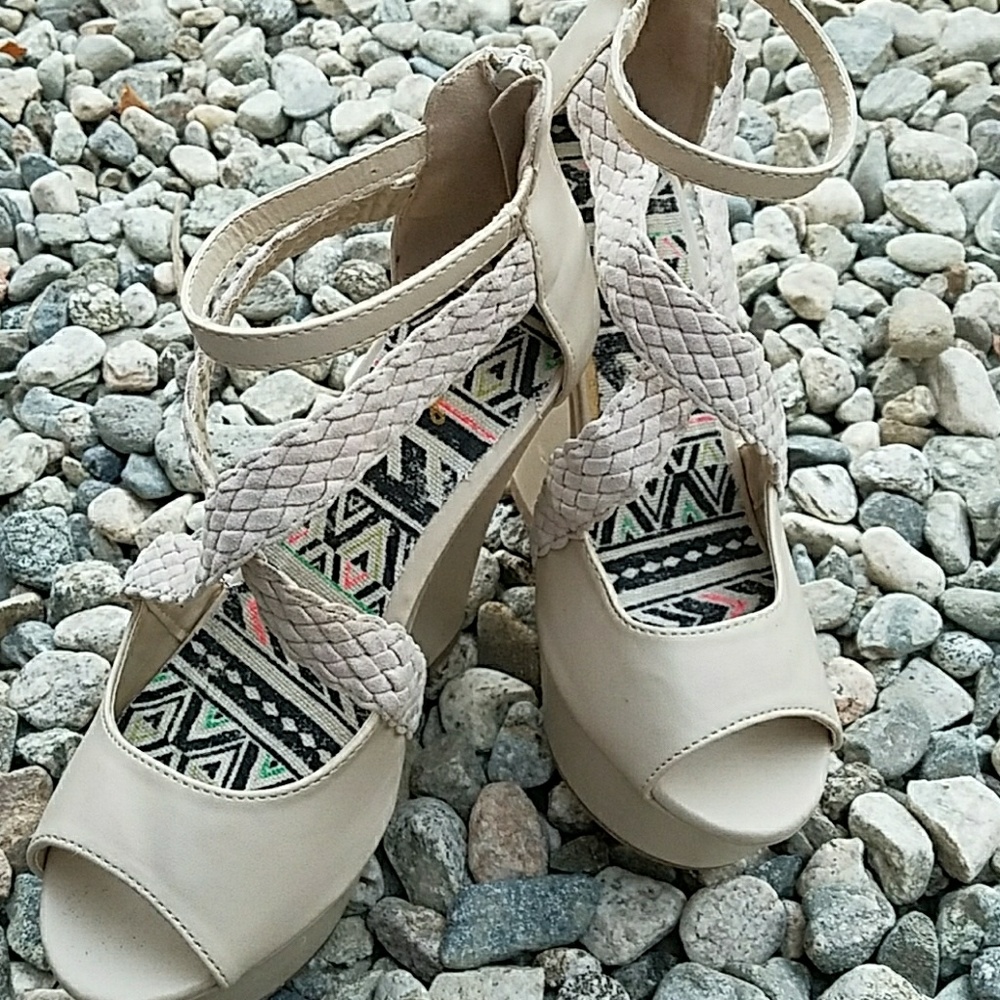 High wedge shoes