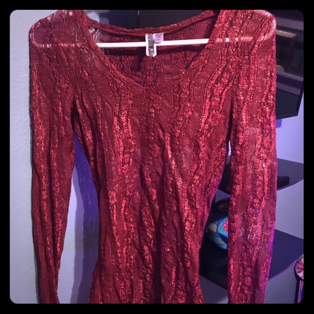 Cute see threw top RED