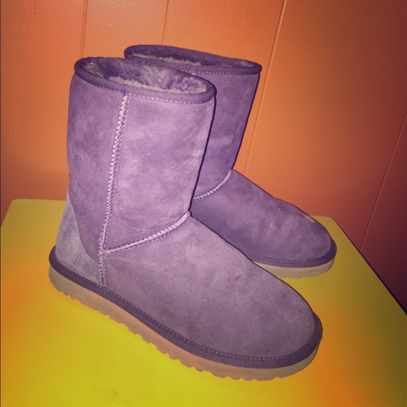 UGG Shoes - UGG 5825 Classic Short Purple Sheepskin Boots 8