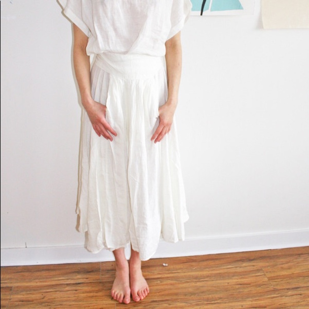 BLACK CRANE LINEN WRAP SKIRT ⚡️