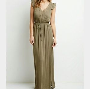 Forever 21 Green Maxi Dress