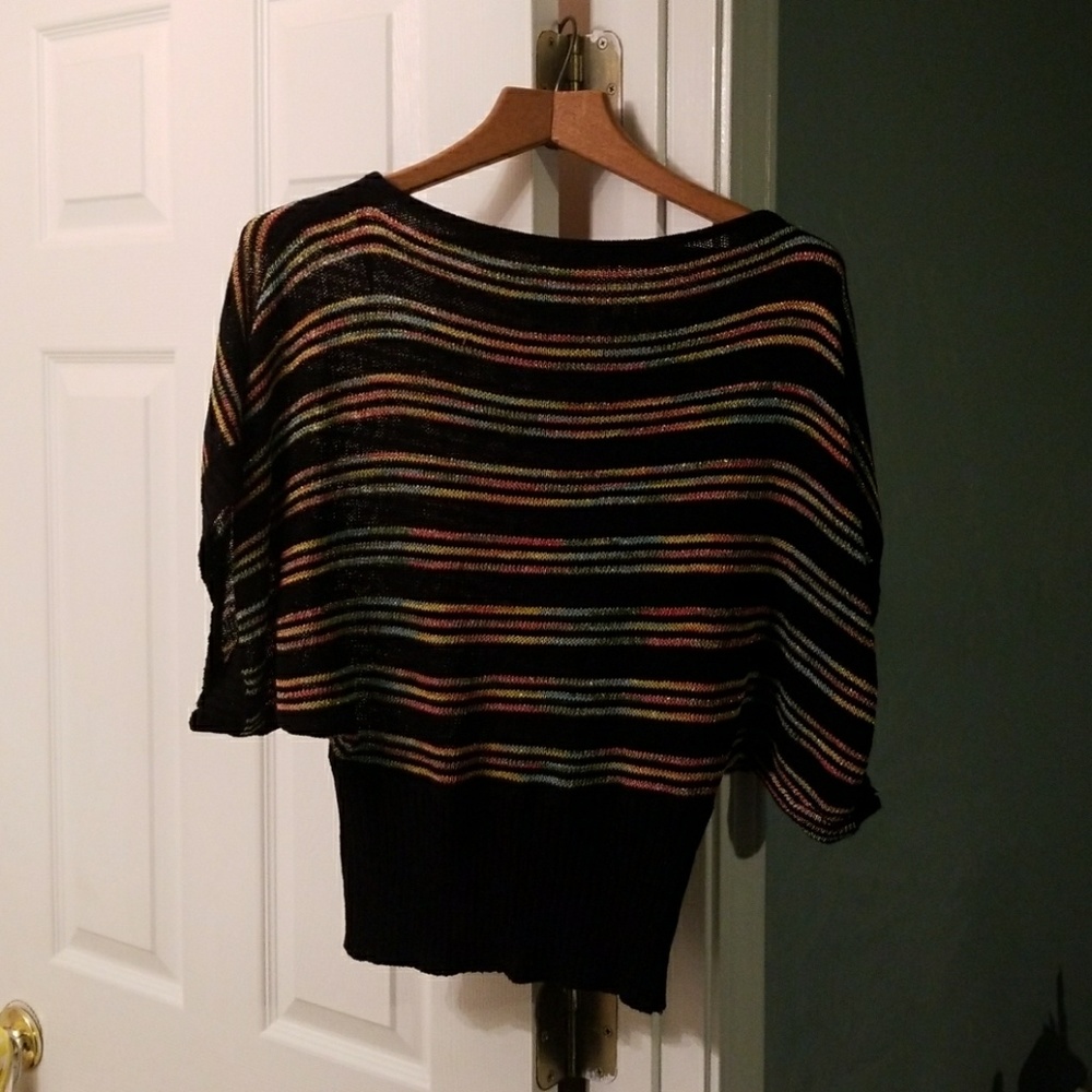Papaya rainbow striped sweater