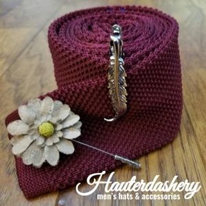 Woven Tie, Lapel Pin, Tie Bar