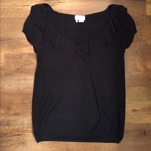 Kate Spade Short Sleeve Ruffle Neck Sweater