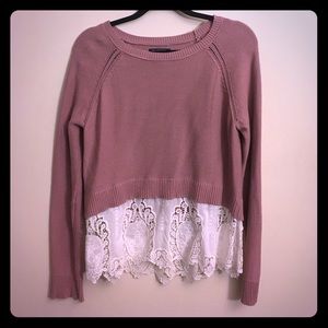 Sweater with lace