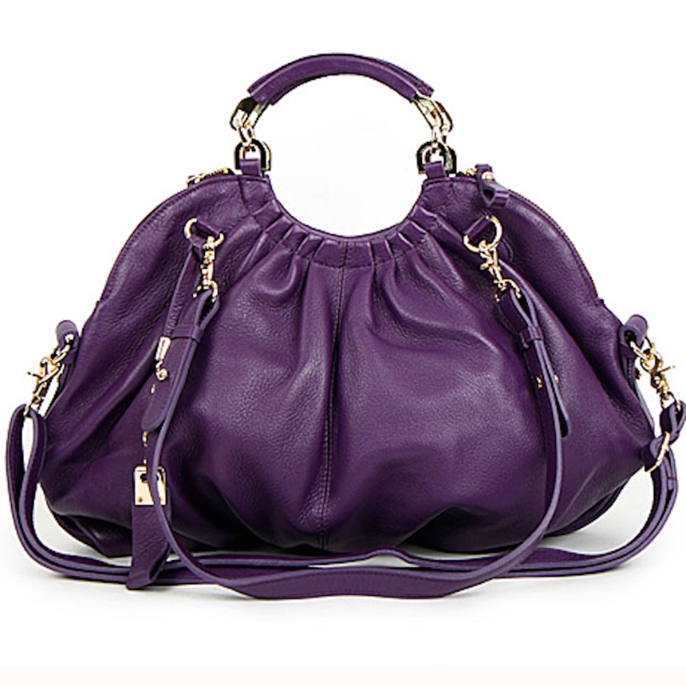 Xmas Gift Final Sale - Leather Side Zipper Shoulder Bag