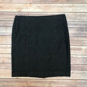 Ann Taylor Loft Dark Denim Mini Skirt