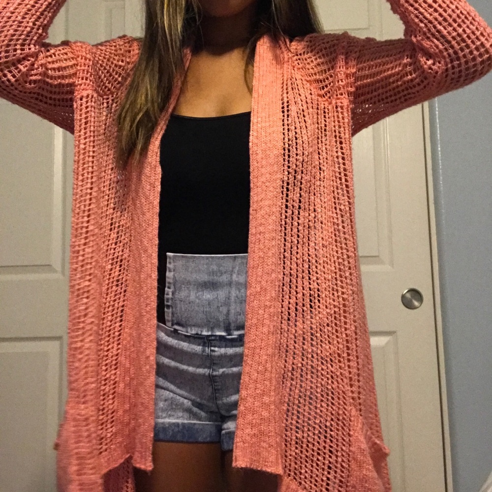 H&M pink cardigan size small and medium!