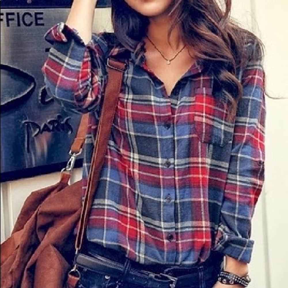 Ralph Lauren Denim & Supply Blue/Red Plaid Shirt M