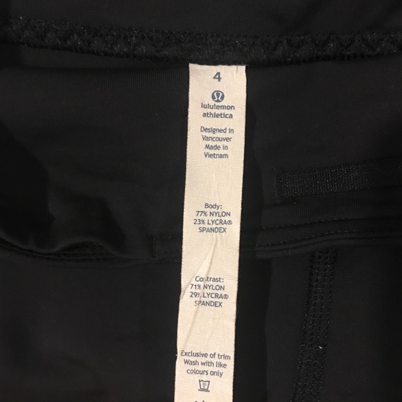 Lululemon Black Workout Crop Pants - Picture 3 of 5