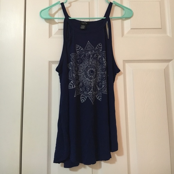 Rue21 Tops - ☀️Dark blue zodiac tank top