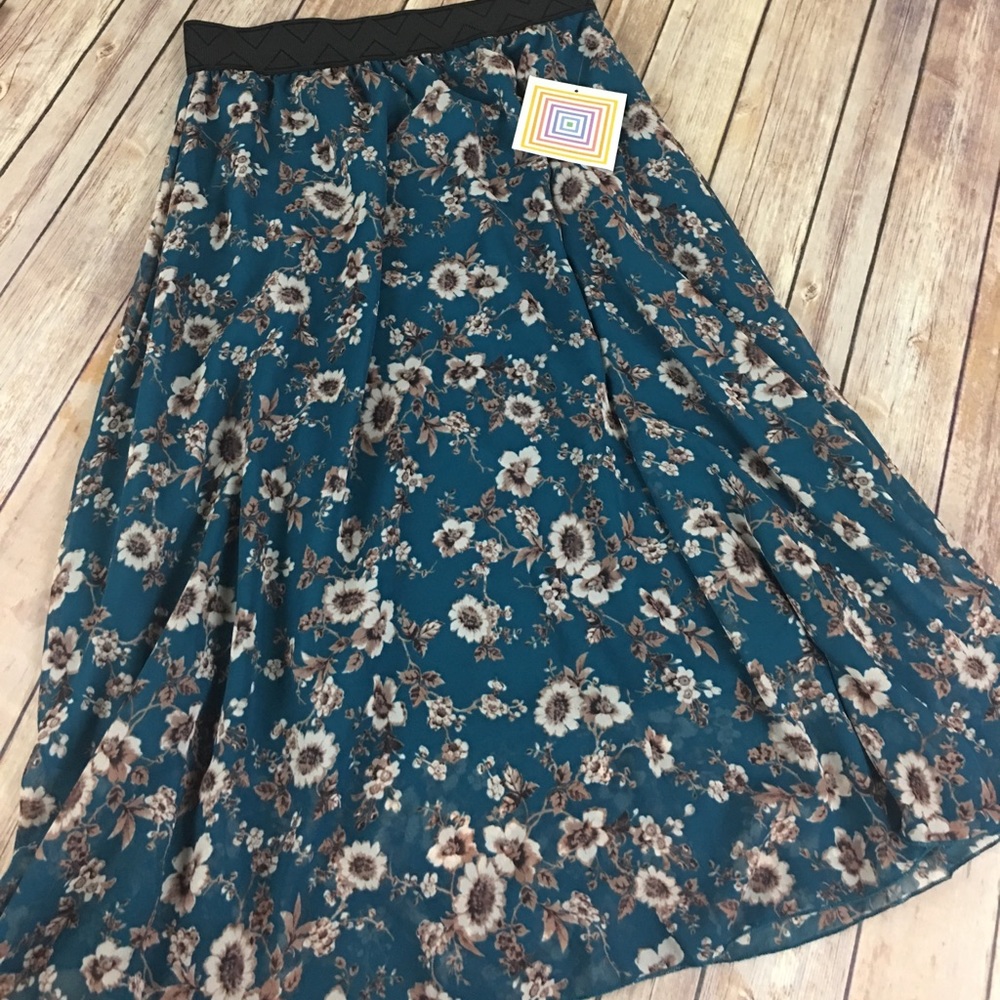 LuLaRoe NWT XS Floral Lola Skirt