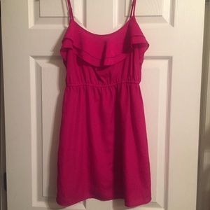 Pink ruffle dress
