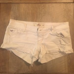 White jean shorts