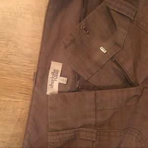 Brown shorts with brown lace belt