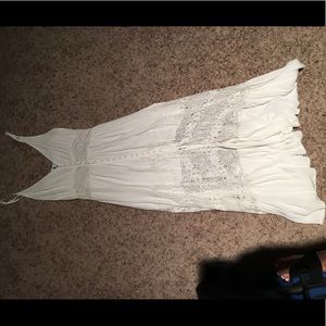 White calf length maxi dress