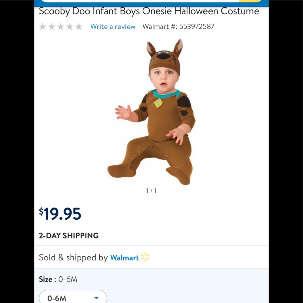 Scooby Doo Baby Halloween Costume