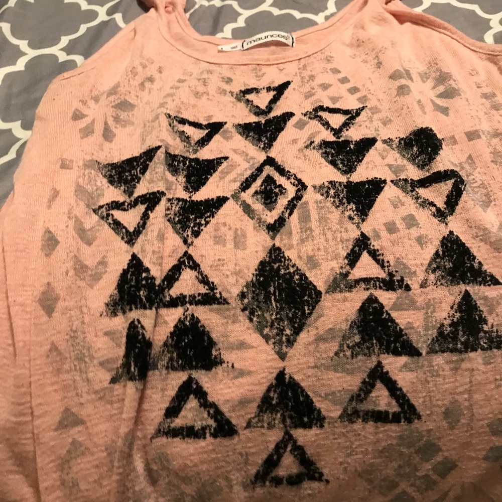 Maurices Pink and Black Sleeveless Top