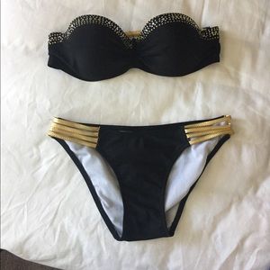 Small black and gold bikini