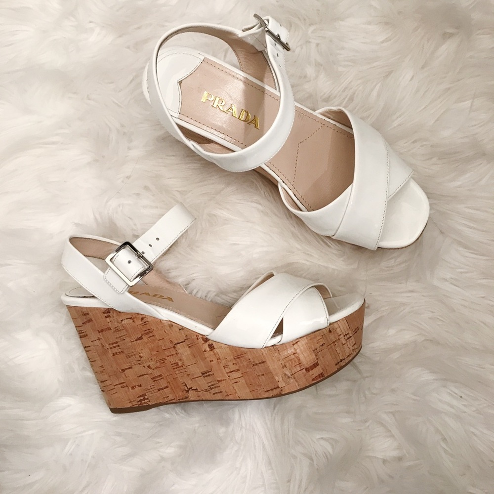 Brand new Prada wedges. Size 34 1/2.
