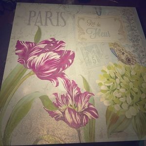 Paris Rue de Fleur Canvas