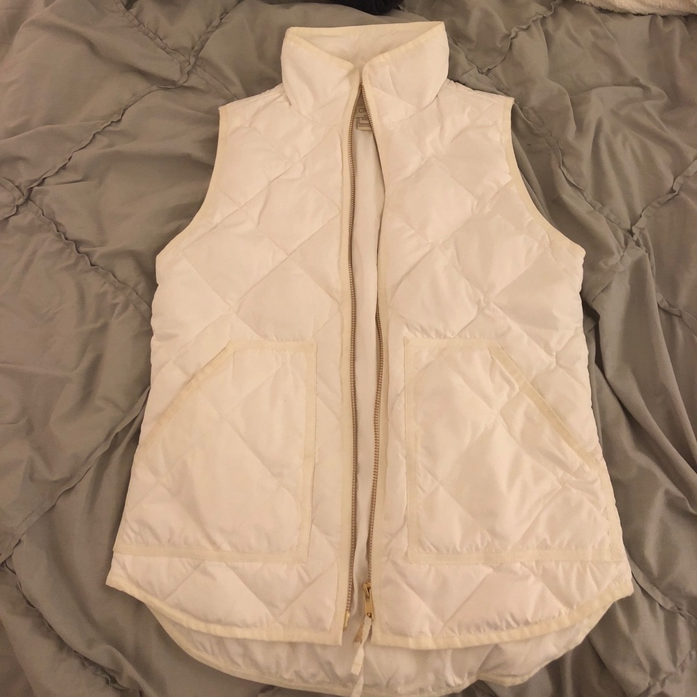 XXS white J crew excursion vest
