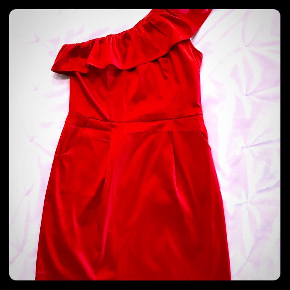 Forever 21 hot red one strap mini dress!