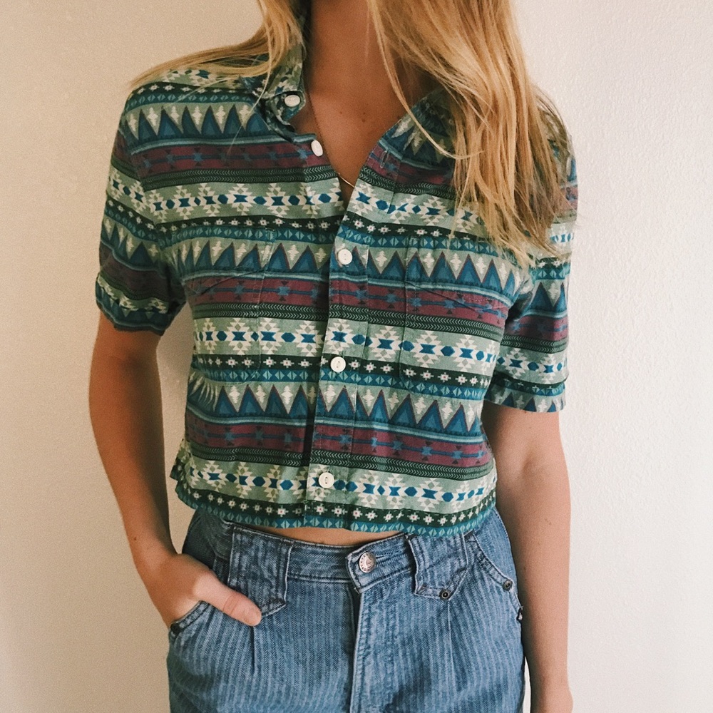 Vintage TOPMAN cropped shirt