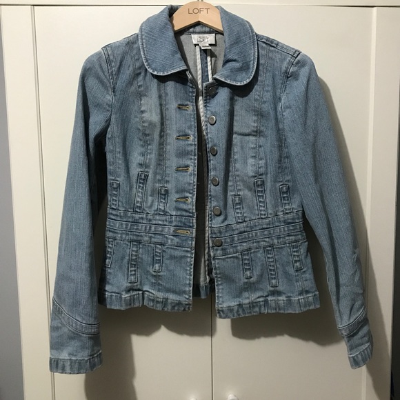 LOFT Light Wash Denim Jacket - Picture 2 of 6