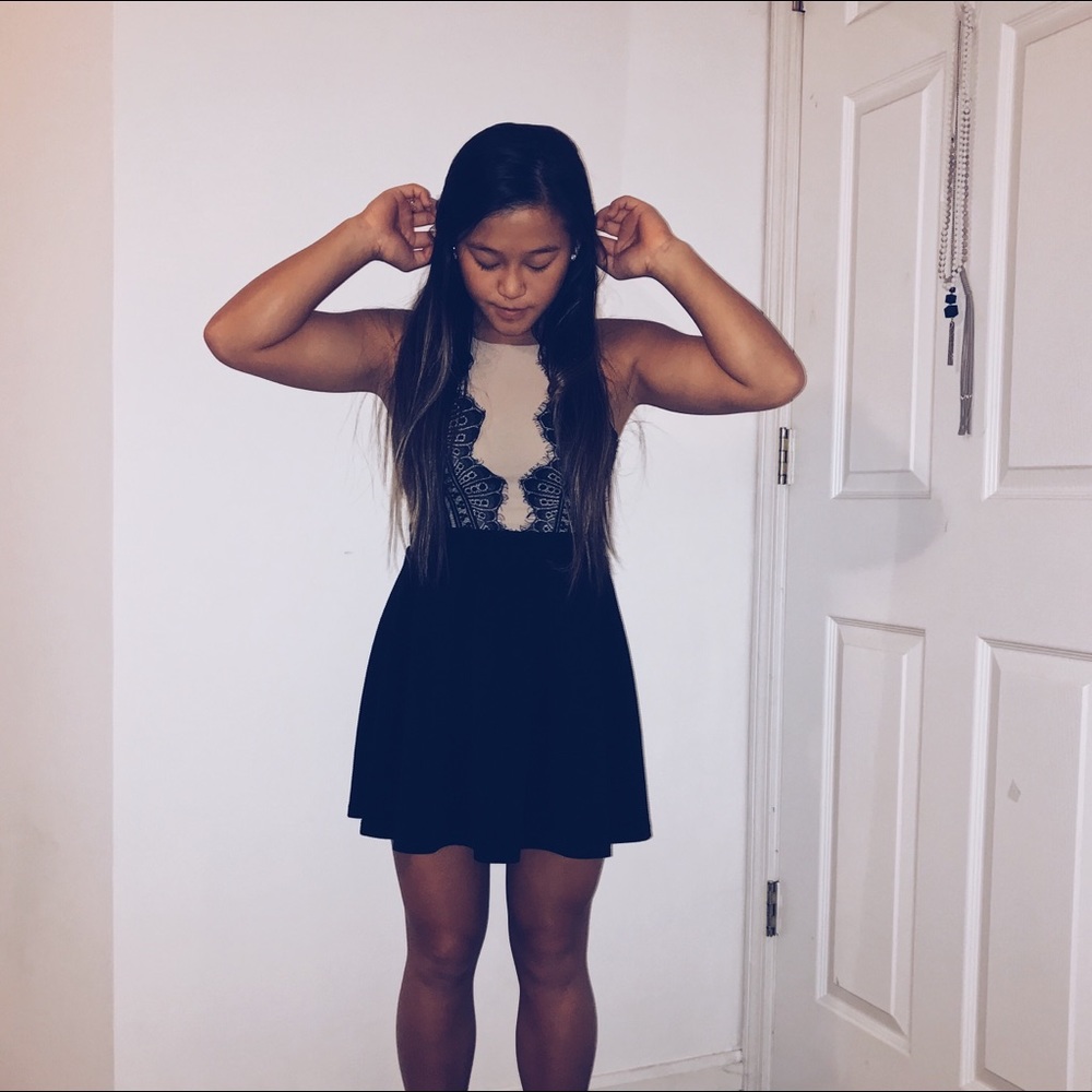 lace skater dress