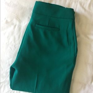 Green J Crew Ankle Pants