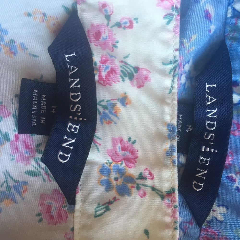 Floral button down shirts bundle sz 14 3/4 sleeve