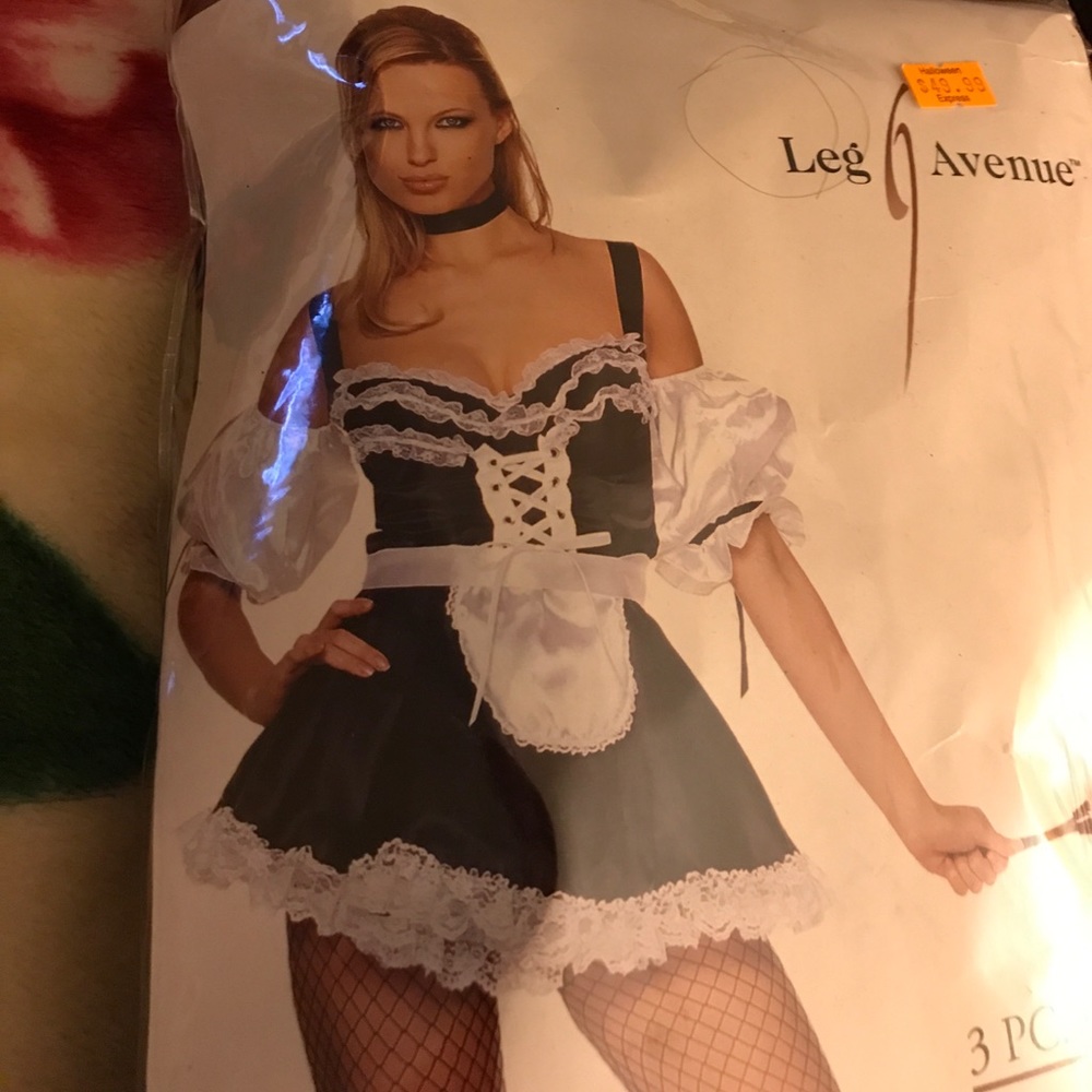 Three-piece French maid outfit for Halloween