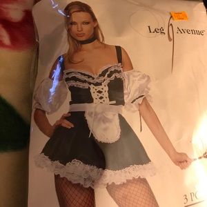 Three-piece French maid outfit for Halloween