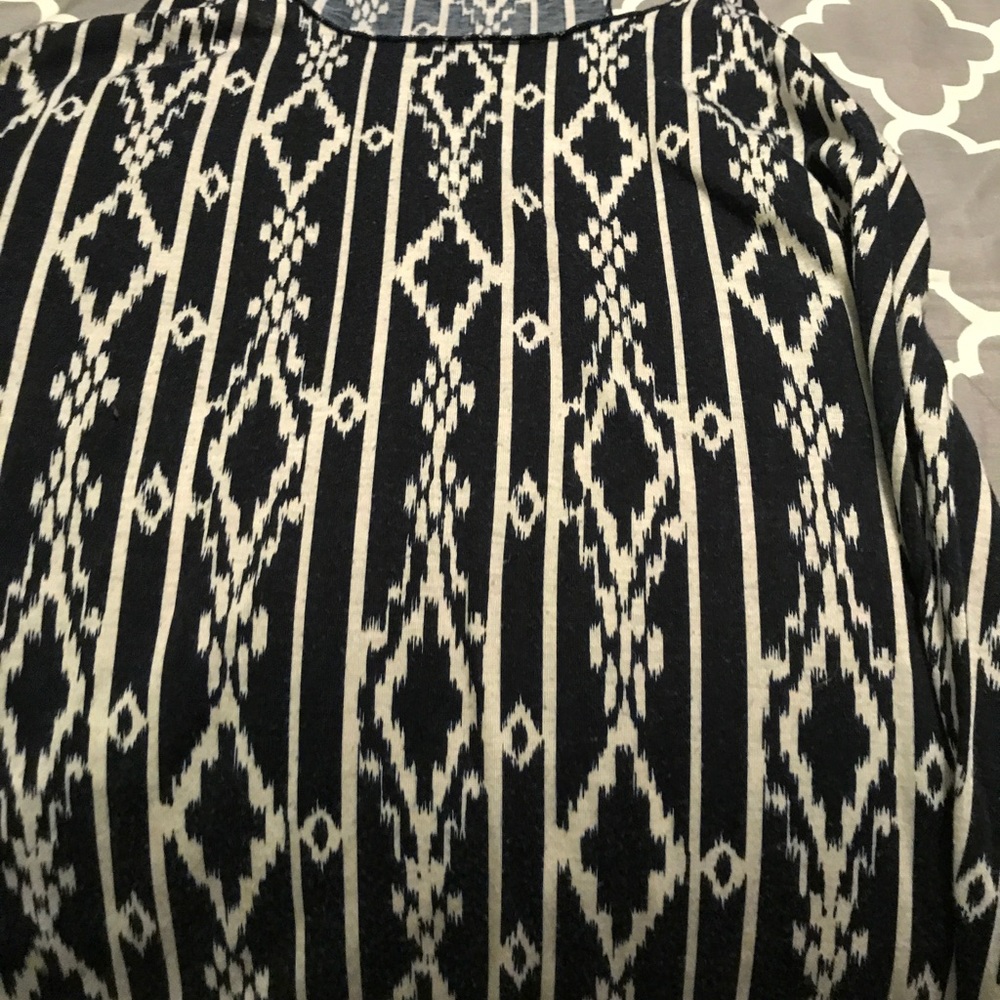 Maurices Sleeveless Dark Blue Tribal Shirt