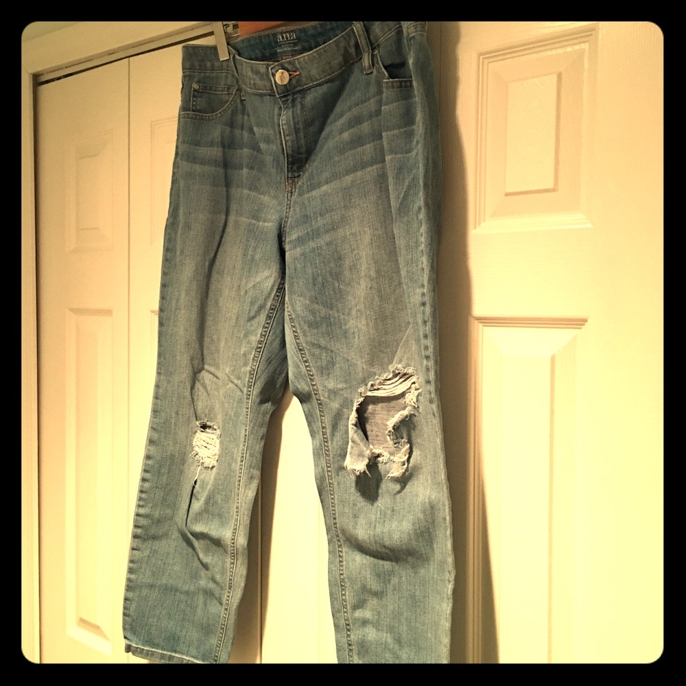 ANA light ripped jeans.