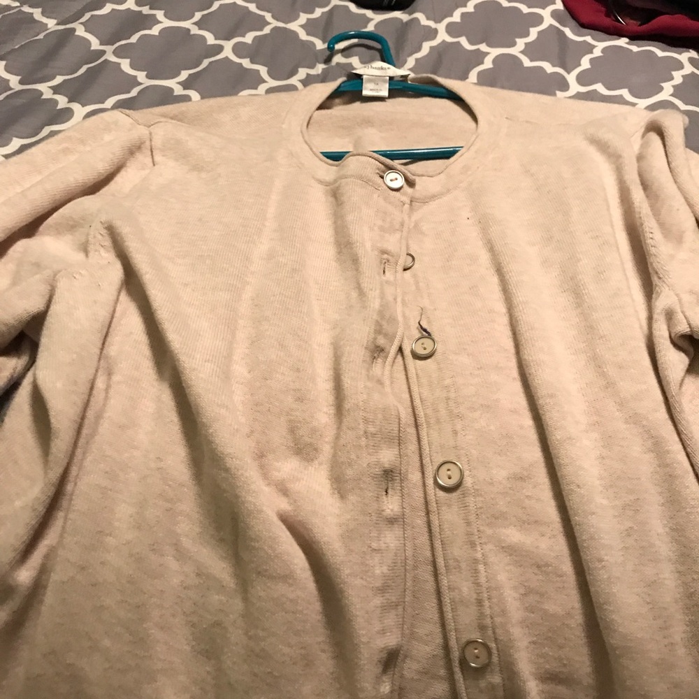 CJ Banks Cream Cardigan