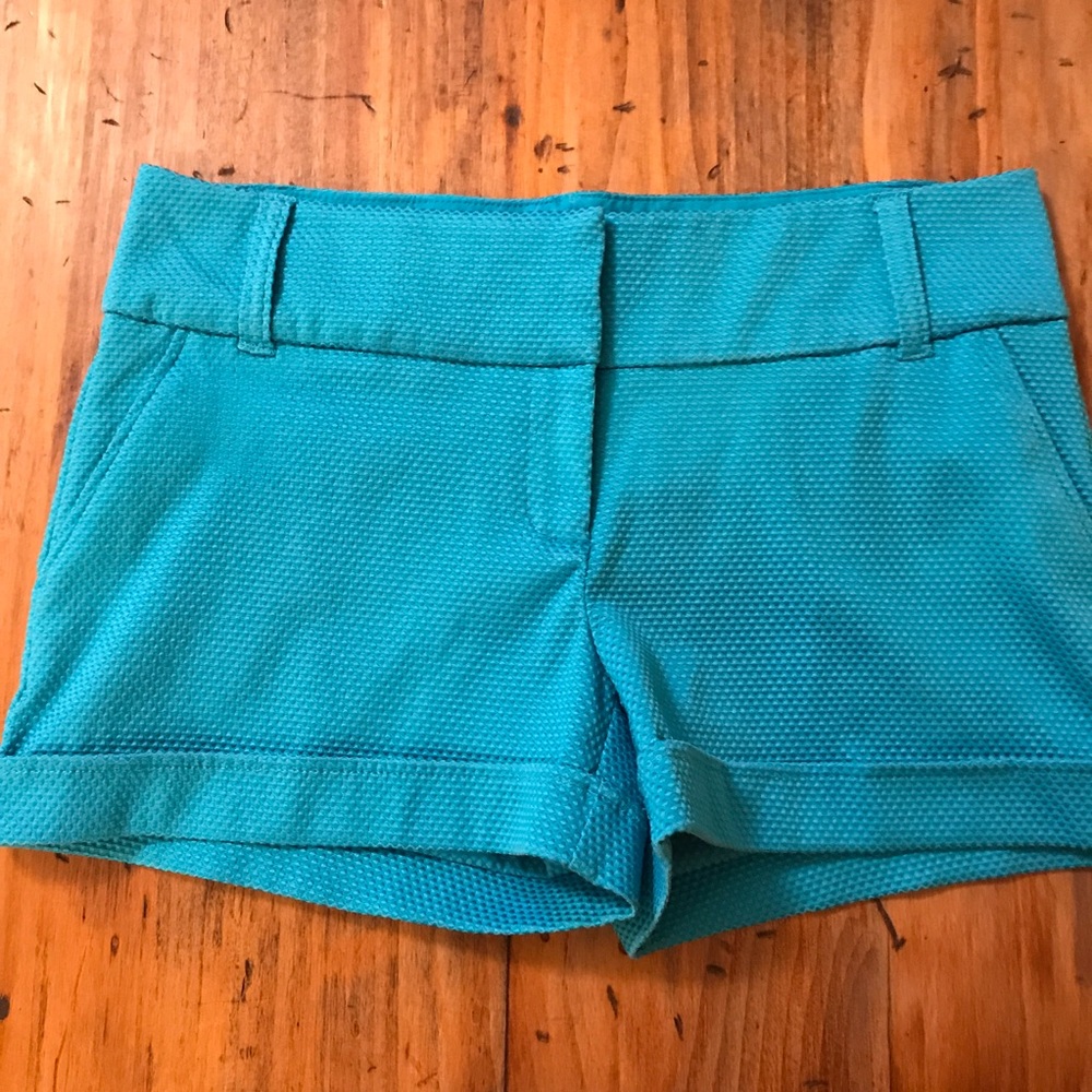 Teal Blue🦋Maurice's Textural Cuffed Short💎NWOT