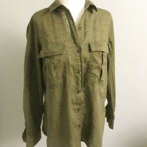 Old Navy Green Camp Shirt