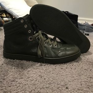 Men Green Leather Gucci